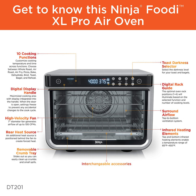 Ninja Foodi™ 10-in-1 XL Pro Air Fry Oven, Large Countertop Convection Oven